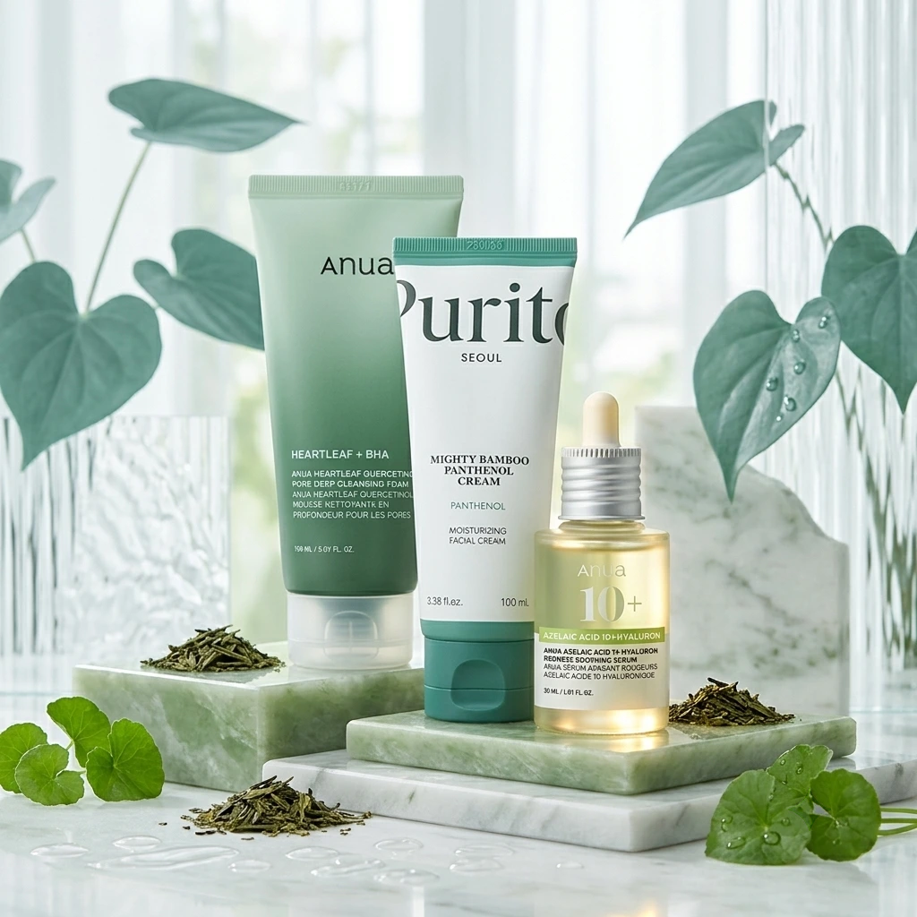 3-Step Korean Skincare Combo for Redness, Acne & Sensitive Skin